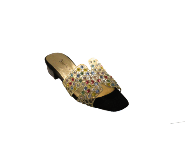 Marilyn's Flat Mule Open Toe Crystal Shoe